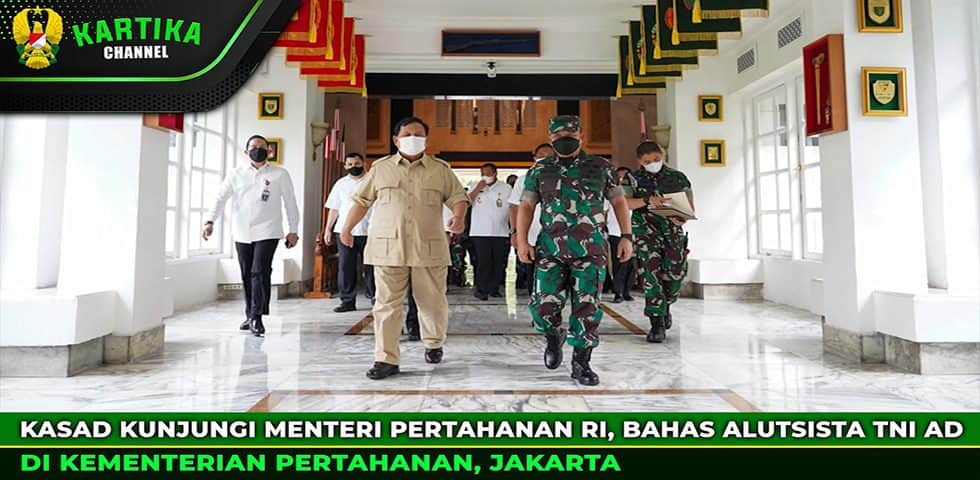 Kasad Temui Menteri Pertahanan RI, Bahas Alutsista TNI AD di Kementerian Pertahanan, Jakarta   