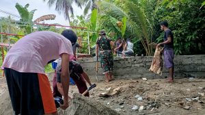 Satgas Yonarhanud 11/WBY, Gotong Royong Membangun Jembatan Gantung Penghubung Dua Desa