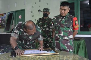 Kunjungan Pangkogabwilhan III ke Pos Jajaran Satgas Kodim Maluku Yonarhanud 11/WBY