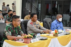 Danrem 152/Bbl Hadiri Rakor Percepatan Vaksinasi di Provinsi Maluku Utara