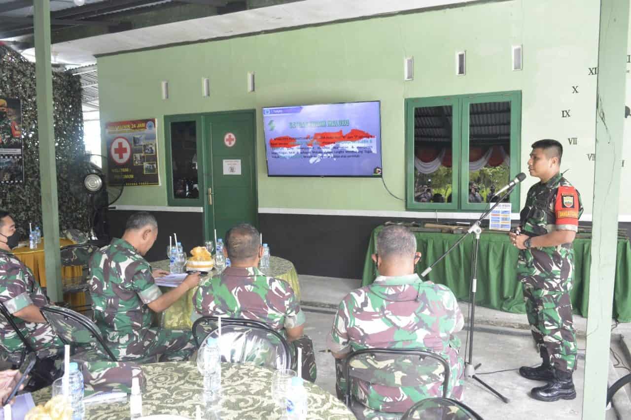 Satgas Kodim Maluku Batalyon Arhanud 11/WBY, Terima Kunjungan Kerja Dankogarfung Maluku dan Malut