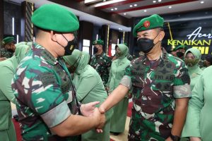 Kasad Terima Laporan Korps Kenaikan Pangkat 23 Perwira Tinggi TNI AD