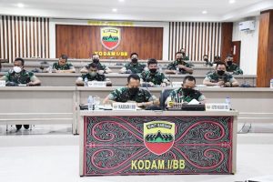 Wujudkan Transportasi Yang Berintegritas, Kasdam I/BB Ikuti Vidcon Bersama Panglima TNI dan Pihak PT KAI