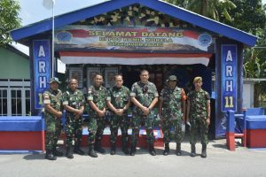 Satgas Kodim Maluku Yonarhanud 11/WBY Menerima Kunjungan Dari Tim Pusterad