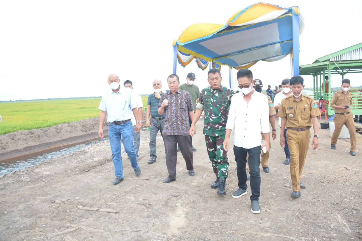 Pangdam II/Sriwijaya Tinjau Lokasi Pemanfaatan Lahan Karhutla di Kabupeten Oki
