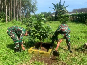 Yonif R 514/SY/9/2 Kostrad Melaksanakan Penanaman 1000 Pohon