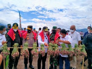 Pangdam I/BB Bersama Forkopimda Sumut Serahkan Sarana Pertanian Kepada Para Petani di Kabupaten Karo