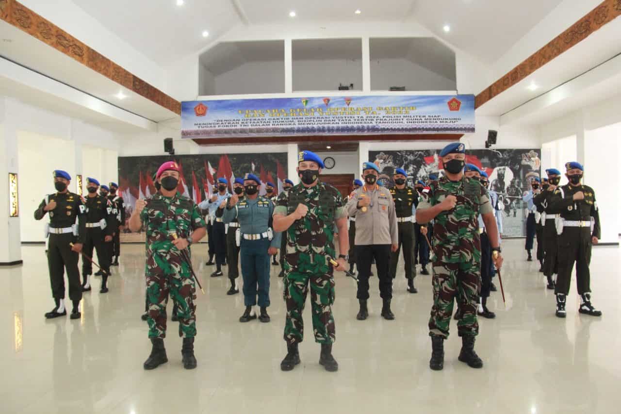 Kodam XVII/Cenderawasih Gelar Operasi Gaktib Dan Yustisi Polisi Militer Tahun 2022