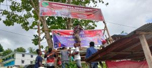Tolak Radikalisme, Korem 182/JO dan Pemuda Kabupaten Fak-Fak Pasang Spanduk : Kami Cinta NKRI