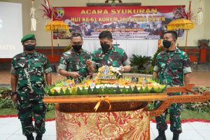 Syukuran HUT Ke-61 Korem 163/ Wira Satya Digelar Secara Sederhana