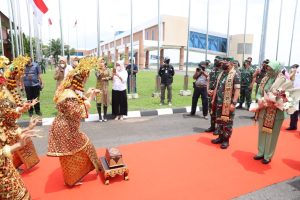 Tari Gending Sriwijaya Sambut Kedatangan Kasad di Bumi Sriwijaya