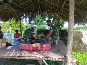 Satgas Yonif 743/PSY Khitan Sembilan Anak Perbatasan RI-RDTL