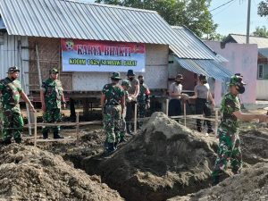 Peduli Sesama, Kodim 1628/SB Gelar Gotong Royong di Lokasi Kebakaran dan Banjir