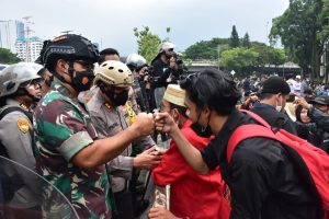 Pangdam Jaya dan Kapolda Jaya Metro Turun ke Lapangan Pantau Situasi Unjuk Rasa di Depan Gedung DPR RI