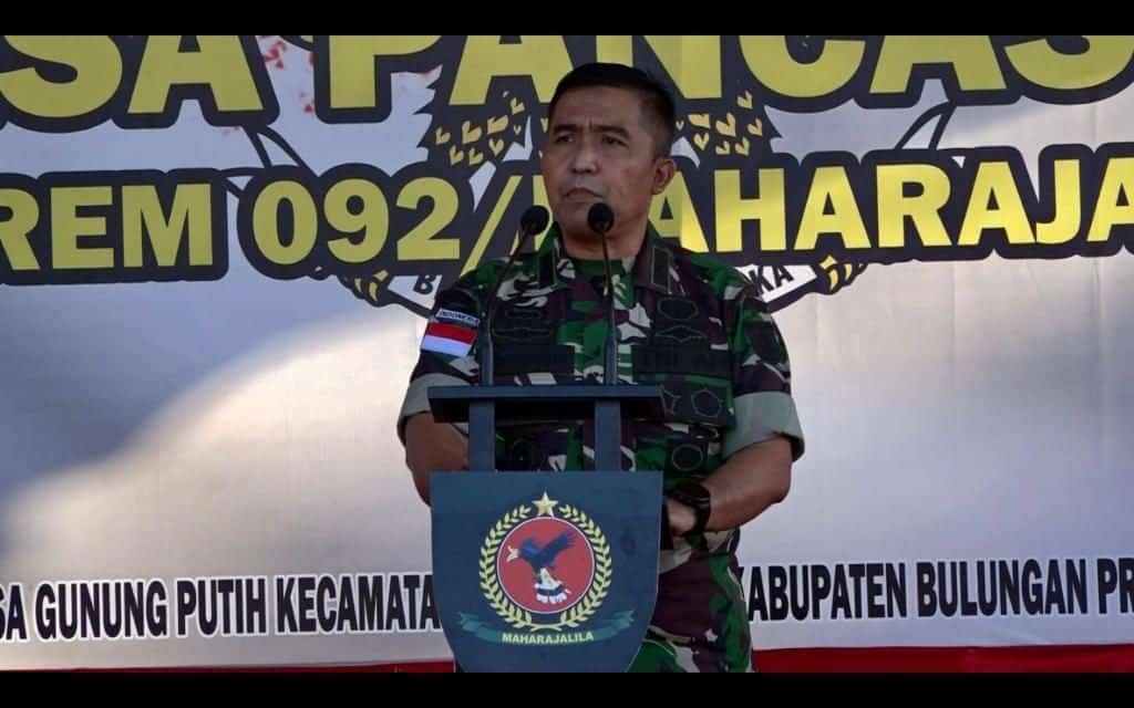 Kasrem 092/Maharajalila Resmikan Desa Pancasila di Desa Gunung Putih Tanjung Palas