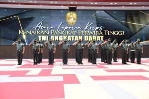 24 Perwira Tinggi TNI AD Naik Pangkat, Rudianto Resmi Sandang Bintang Tiga