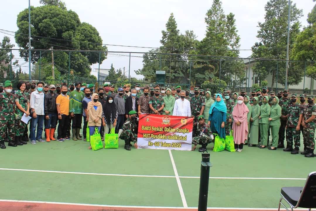 Sambut HUT ke-68, Pusdikku Kodiklatad Gelar Baksos di Bulan Ramadhan 1443 H