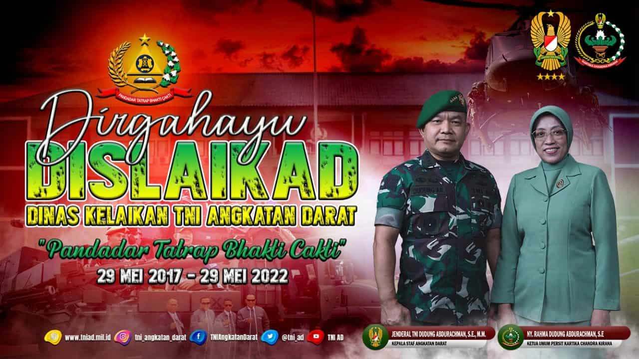 Dirgahayu Dinas Kelaikan TNI Angkatan Darat “Pandadar Tatrap Bhakti Cakti” (29 Mei 2017 – 29 Mei 2022)