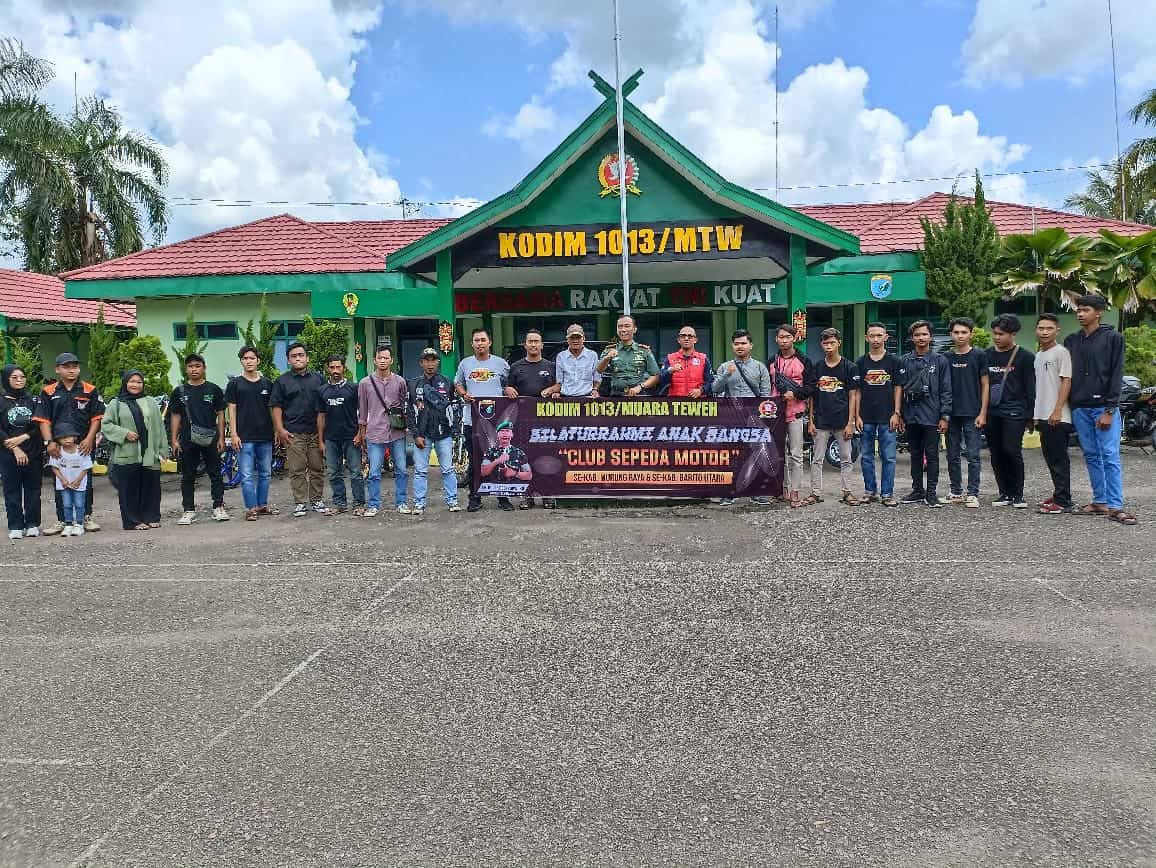 Kodim 1013/Mtw Gelar Silaturahmi Bersama Klub Sepeda Motor se-Kab. Barito Utara dan Murung Raya