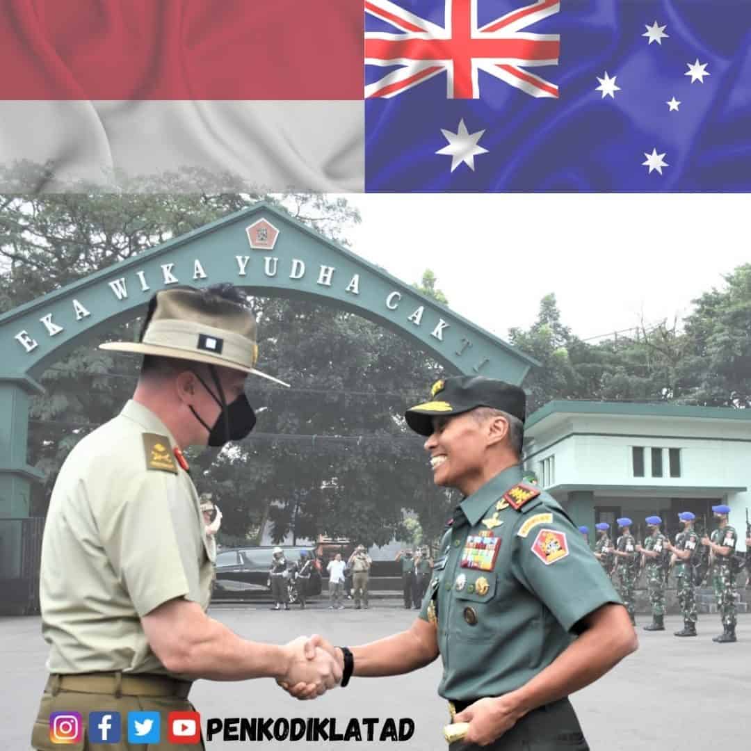 Dankodiklatad terima kunjungan kehormatan Pangima Divisi 1 AD Australia