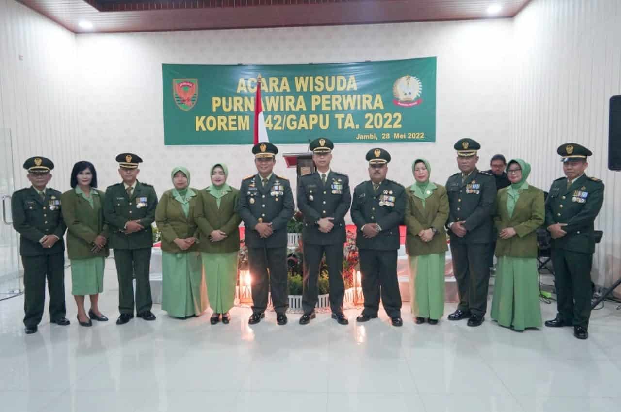Pimpim Wisuda Purnawira, Danrem 042/Gapu : Ini Bentuk Penghormatan Tertinggi Kepada Perwira