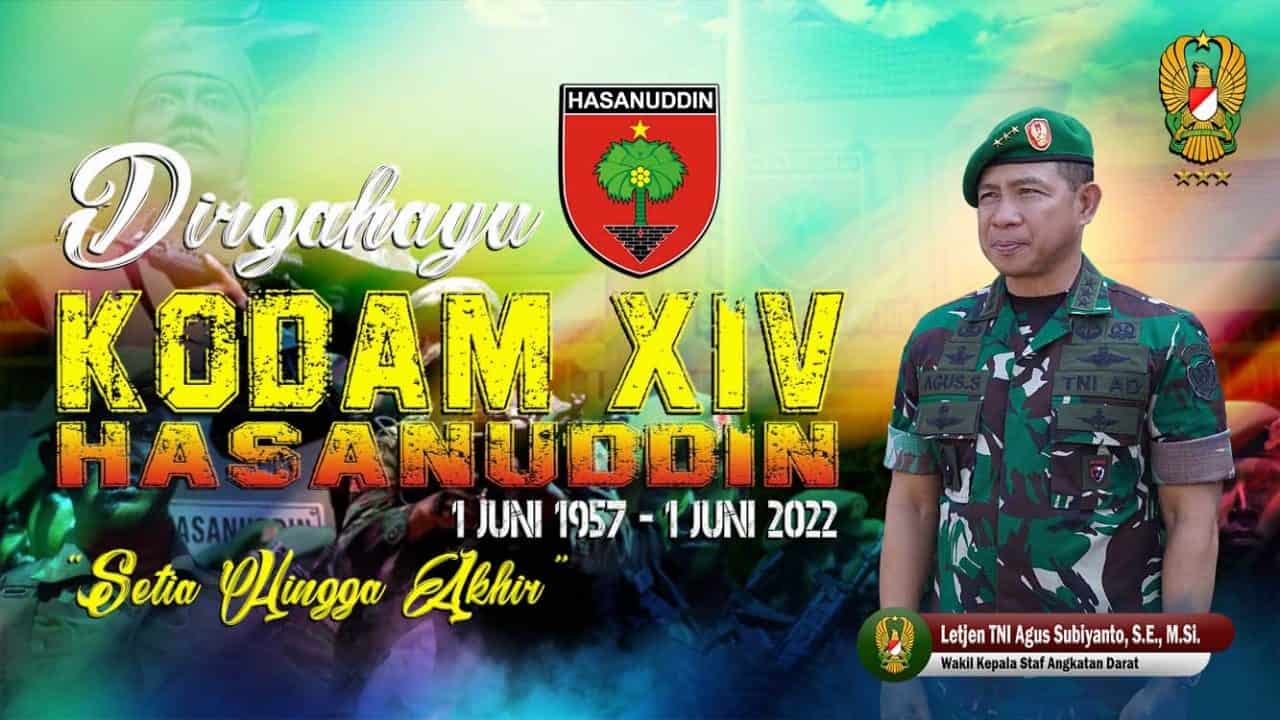 Dirgahayu Kodam XIV/Hasanuddin “Setia Hingga Akhir” (1 Juni 1957 – 1 Juni 2022)