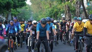 TNI-Polri Olahraga dan Bersepeda Santai Bersama, Ramaikan HUT ke-76 Bhayangkara