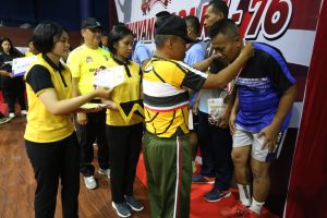 Tim Macan Gabungan Kodam I/BB Juara pertama Pertandingan Badminton TNI-Polri Bhayangkara Cup