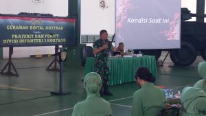 Kabintal Kostrad Berikan Materi Bintal Untuk Membangun Ketahanan Mental Bagi Prajurit dan Keluarga