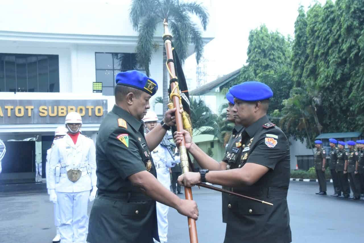 Danpuspomad Pimpin Upacara Laporan Corps Perwira Menengah serta Serah Terima Jabatan Danyonpomad Puspomad