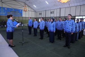 Ketua DPK Unit TNI AD Kukuhkan Lima Dewan Pengurus Korpri TNI AD Se-Gartap II/Bandung