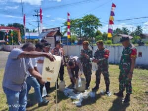 Satgas Arhanud 3/YBY, Bantu Polsek Kao Musnahkan Minuman Beralkohol