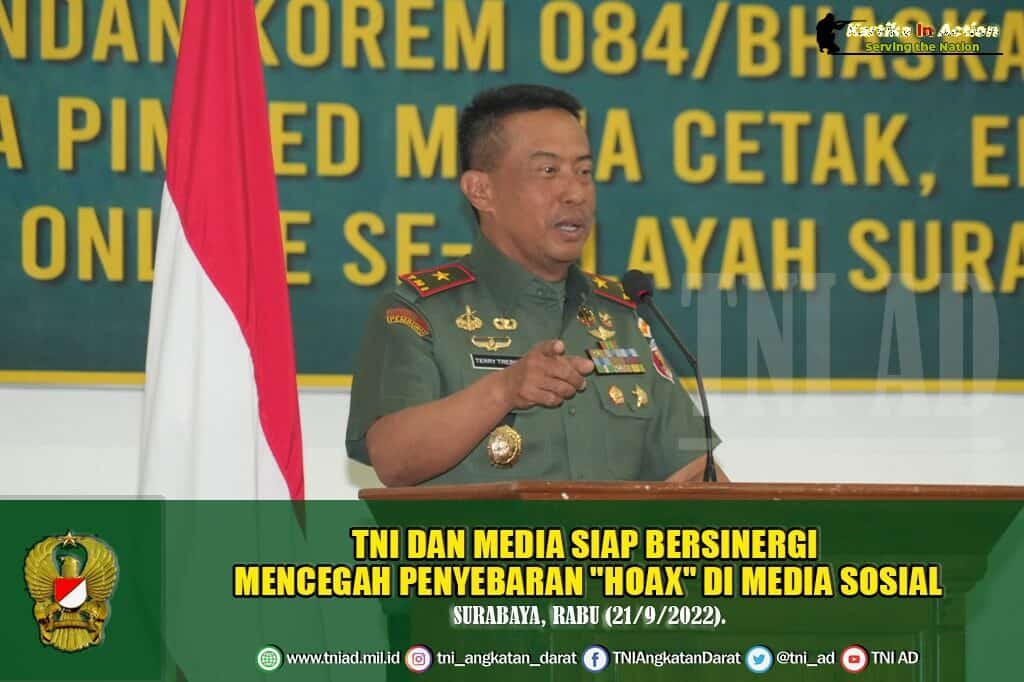 TNI dan Media Siap Bersinergi Mencegah Penyebaran “Hoax” di Media Sosial