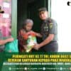 Peringati HUT Ke 77 TNI, Kodim 0402/OKI Berikan Santunan Kepada Para Warakawuri
