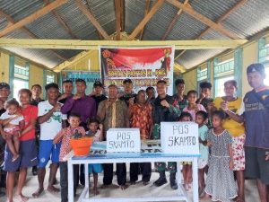 Satgas Pamtas RI-PNG Yonif 711/Rks Bantu Material Pembangunan Fasilitas Gereja Pantekosta