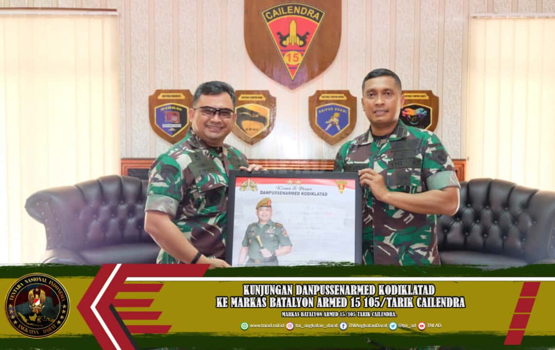 Kunjungan Danpussenarmed Kodiklatad ke Markas Batalyon Armed 15 105/Tarik Cailendra