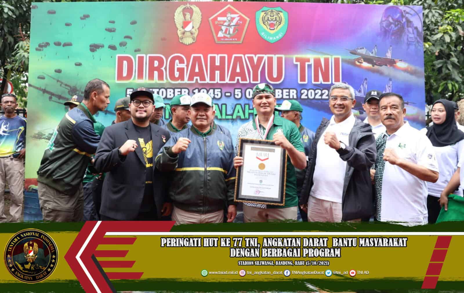Peringati HUT ke 77 TNI, Angkatan Darat Bantu Masyarakat Dengan Berbagai Program