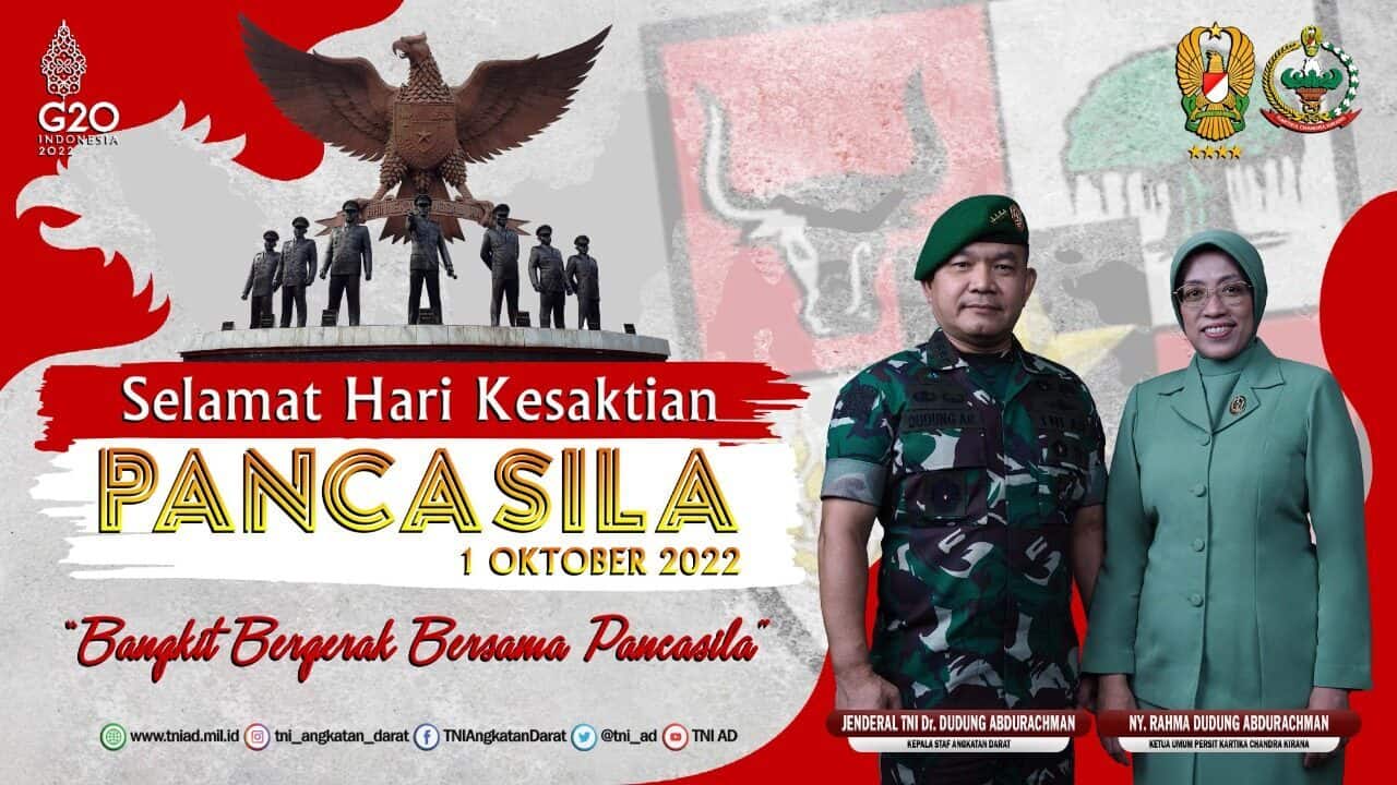 Selamat Hari Kesaktian Pancasila 1 Oktober 2022 “Bangkit Bergerak Bersama Pancasila”