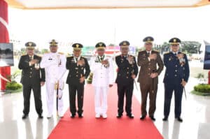 Pangdam I/BB Dampingi Gubsu Pimpin Upacara HUT Ke-77 TNI di Medan