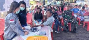 HUT Ke 77 TNI, Satgas Yonarhanud 3/YBY Gelar Pengobatan Gratis di Desa Wosia Tobelo Tengah