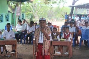 Meriahkan HUT TNI, Satgas Yonif RK 744/SYB Gelar Cerdas Cermat Tingkat Sekolah Dasar