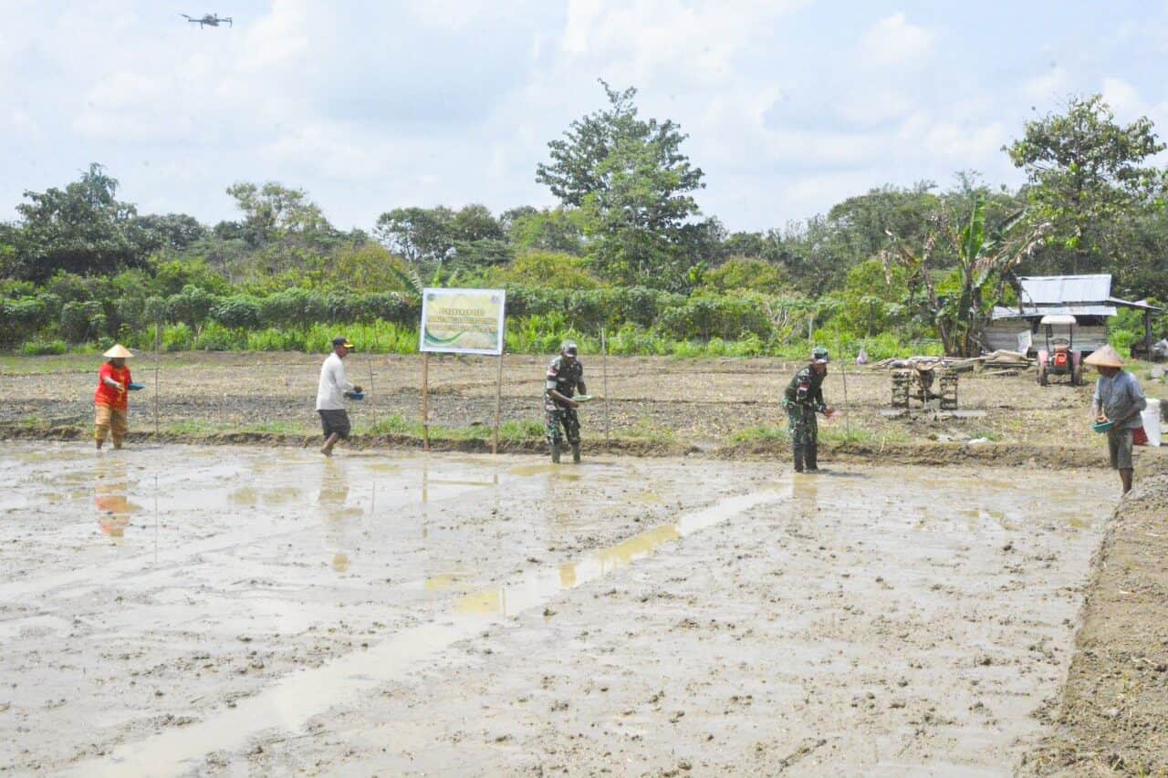 Wujudkan Ketahanan Pangan Korem Pwy Bersama Poktan Siapkan Lahan Sawah Seluas Hektar