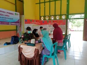 Peduli Kesehatan, Satgas Yonif 645/Gty Bantu Program Posbindu Puskesmas Di Perbatasan