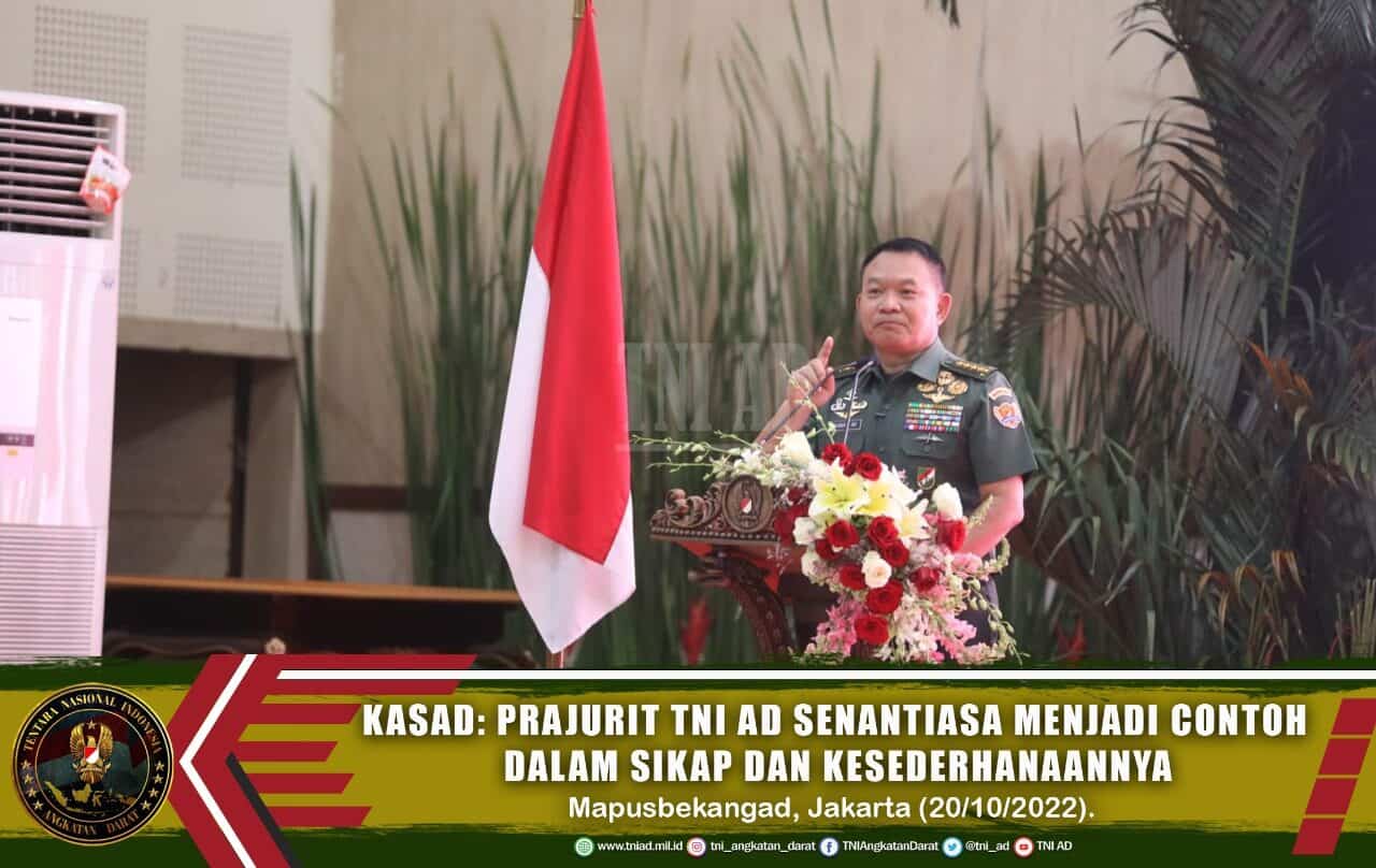 Kasad: Prajurit TNI AD Senantiasa Menjadi Contoh Dalam Sikap dan Kesederhanaannya