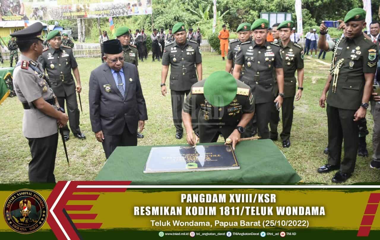 Siap Bantu Percepatan Pembangunan, Pangdam XVIII/Kasuari Remikan Kodim 1811/ Teluk Wondama