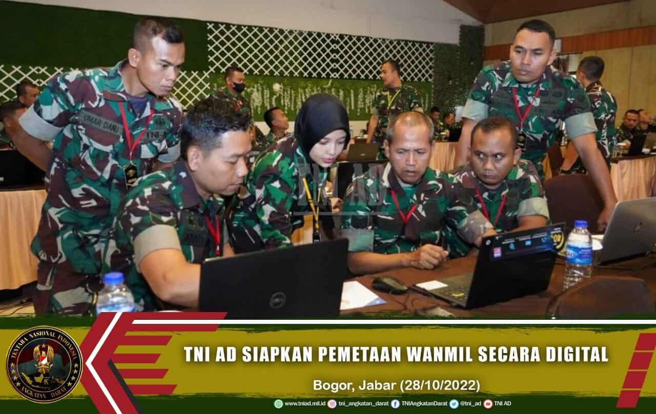 TNI AD Latih Prajuritnya Siapkan Pemetaan Wanmil Secara Digital
