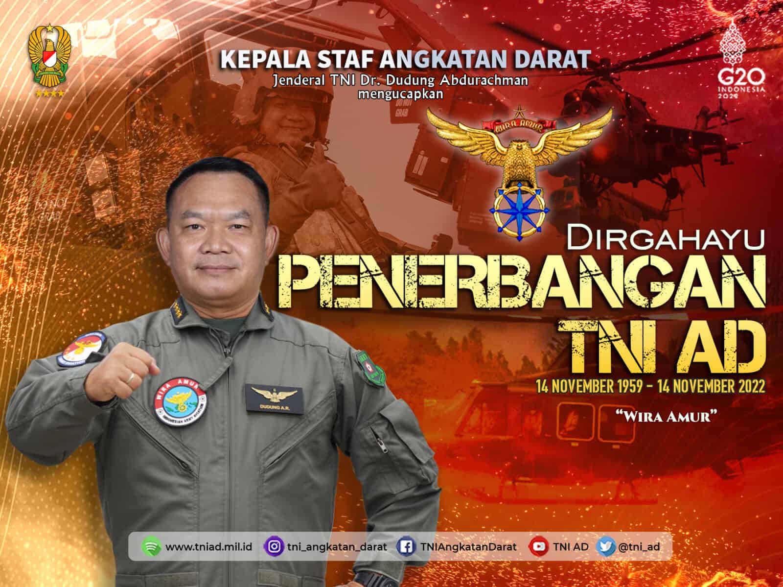 Dirgahayu Penerbangan TNI AD, 14 November 1959 – 14 November 2022 “Wira Amur”