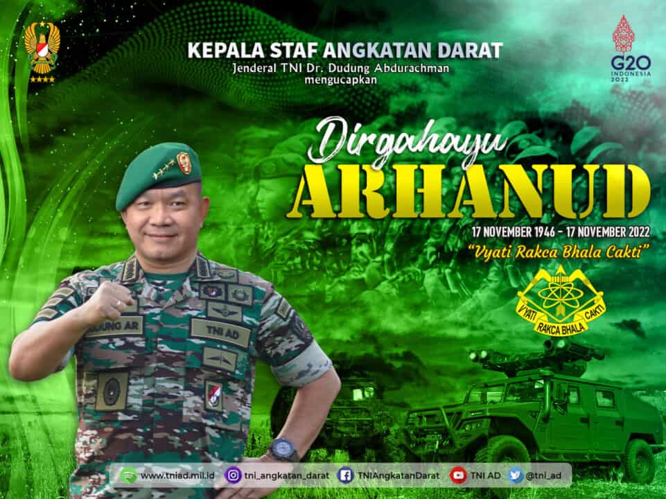 Dirgahayu Arhanud, 17 November 1946 – 17 November 2022 “Vyati Rakca Bhala Cakti”