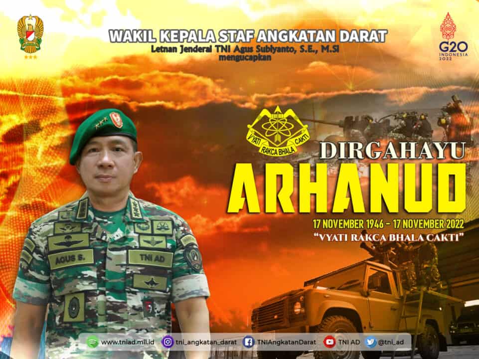 Dirgahayu Arhanud, 17 November 1946 – 17 November 2022 “Vyati Rakca Bhala Cakti”