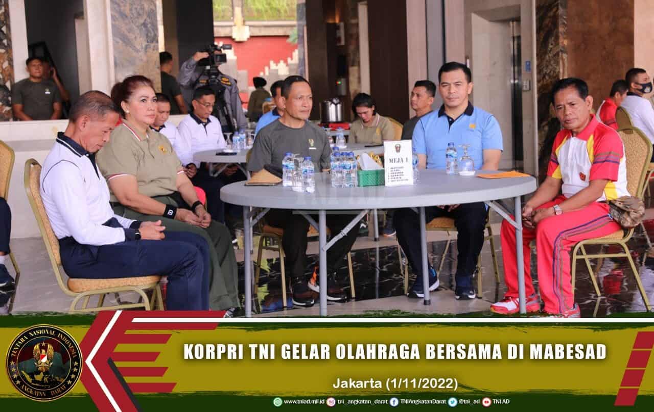 Korpri TNI Gelar Olah Raga Bersama di Mabesad